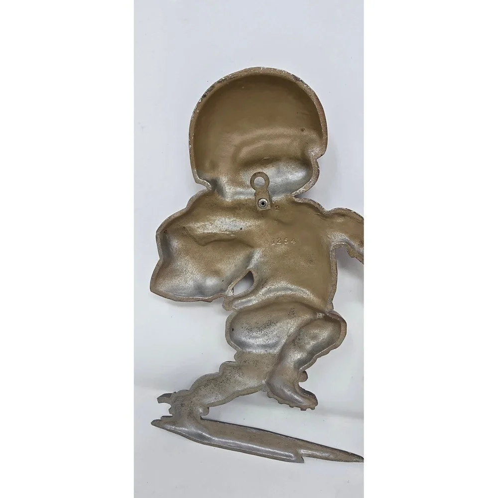 Vtg Homco 1976 cast metal‎ football players boy nursery wall decor sport mencave